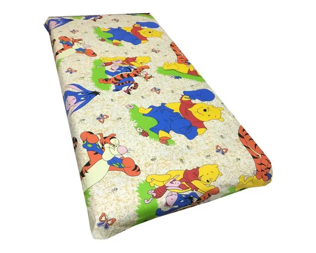 Cearsaf cu elastic pe colt 140x70 cm Distractie cu Aiurila crem
