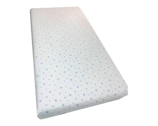 Cearsaf cu elastic roata 140x70 cm Stelute pe alb