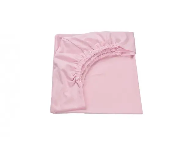 Cearsaf patut 120x60 cm bumbac culoare roz