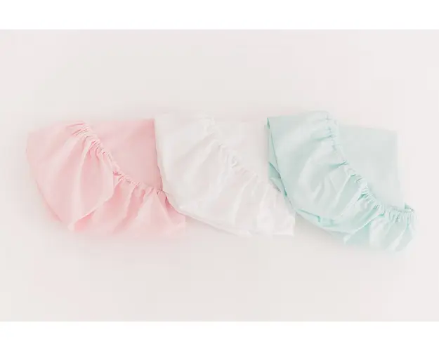 Cearceaf din bumbac cu elastic 120x60 alb