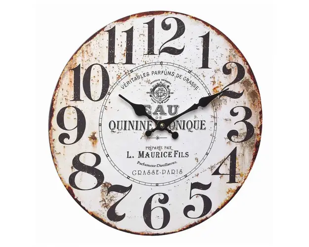 Ceas analog de perete din mdf design Vintage Quinine Tonique