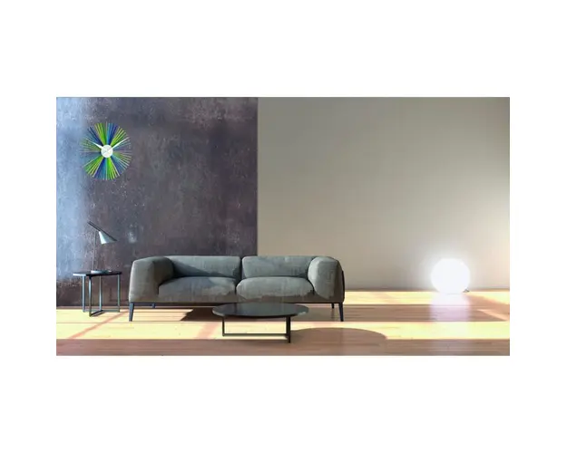Ceas de perete analog xxl colorat creat de designer model Daisy