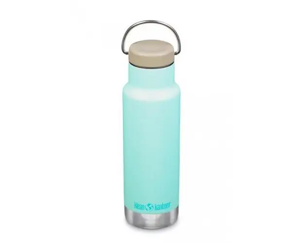 Termos din otel inoxidabil Klean Kanteen cu capac ermetic Classic Narrow Blue Tint 355 ml
