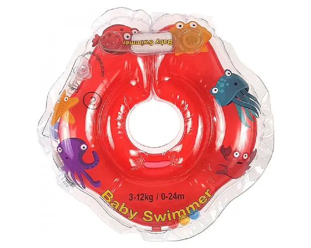 Colac de gat pentru bebelusi Babyswimmer rosu 0-24 luni