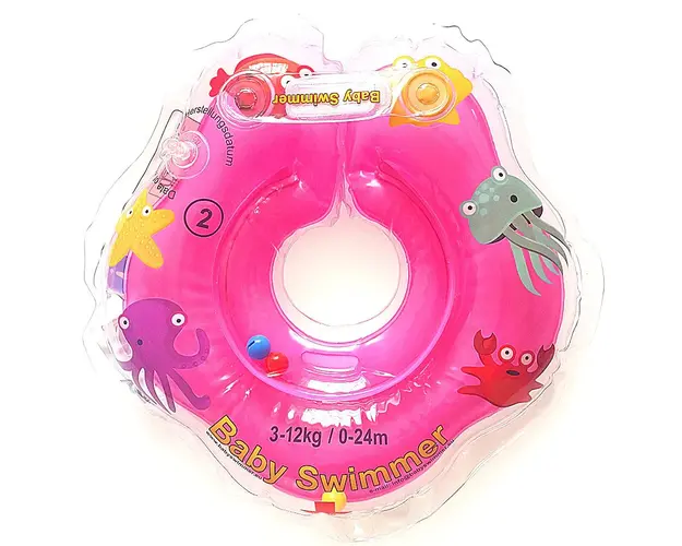 Colac de gat pentru bebelusi Babyswimmer roz 0-24 luni