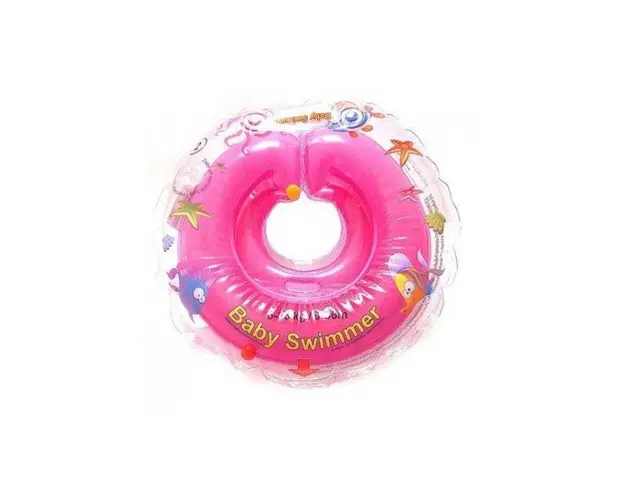 Colac de gat pentru bebelusi Babyswimmer roz cu zornaitoare 6-36 luni