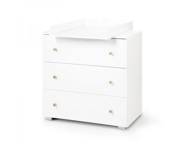 Comoda copii de infasat Klups Karolina alb-natur