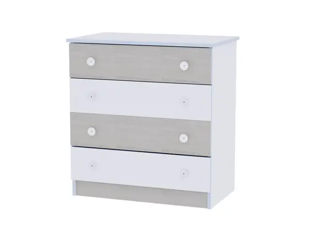 Comoda lemn 4 sertare White Blue Elm