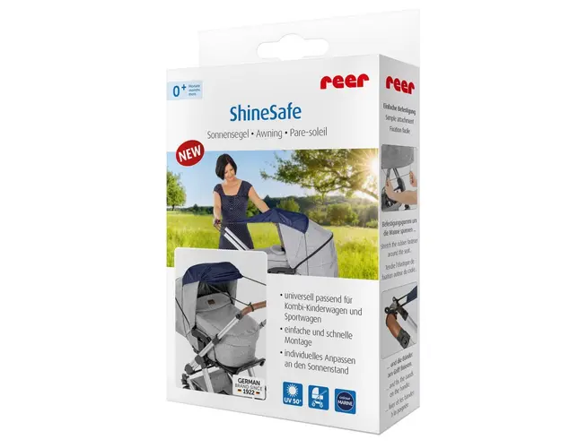Copertina Reer ShineSafe pentru protectie solara UV 50+ model universal bleumarin