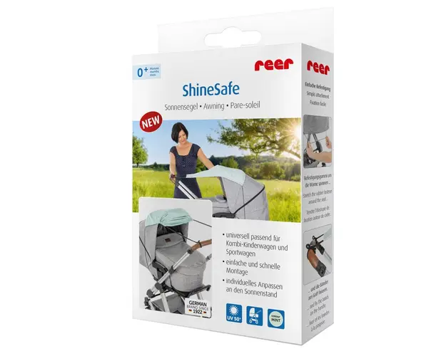 Copertina Reer ShineSafe pentru protectie solara UV 50+ model universal verde menta