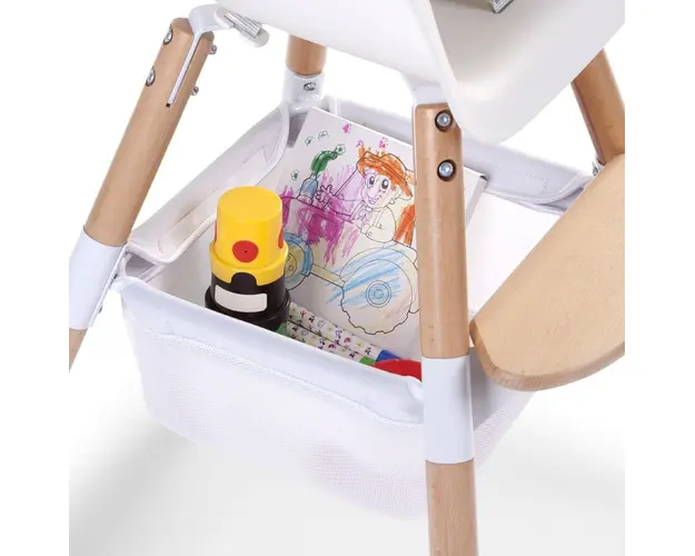 Cos accesorii pentru scaun de masa Childhome Evolu alb