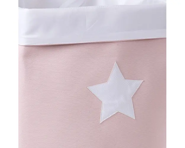 Cos depozitare panza Childhome 32x32x60 cm roz