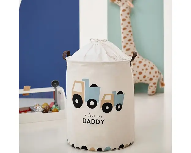 Cos pliabil Sipo pentru jucarii si rufe 35x42 cm bumbac 43l Love Daddy