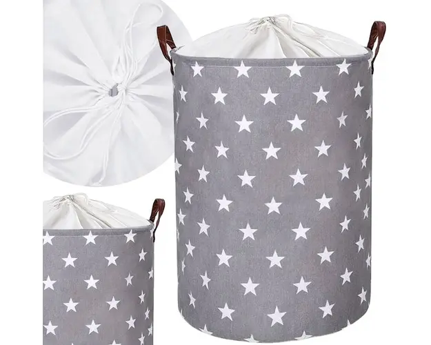 Cos pliabil Sipo pentru jucarii si rufe 35x42 cm bumbac 43l Stars