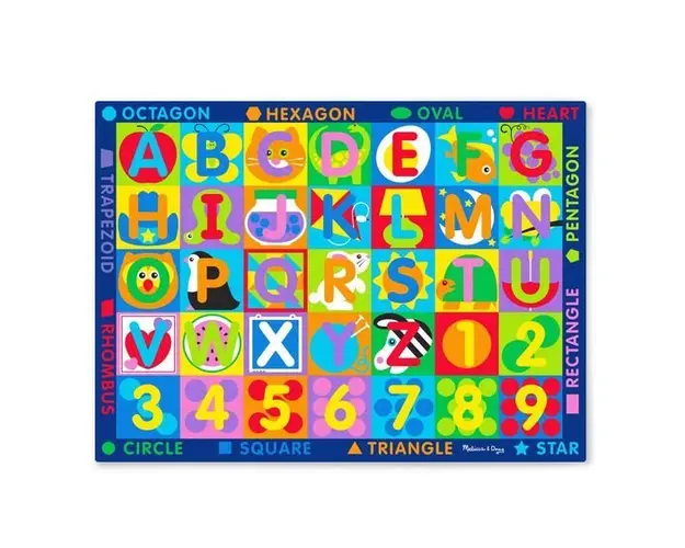 Covor de joaca litere si forme geometrice Melissa Doug