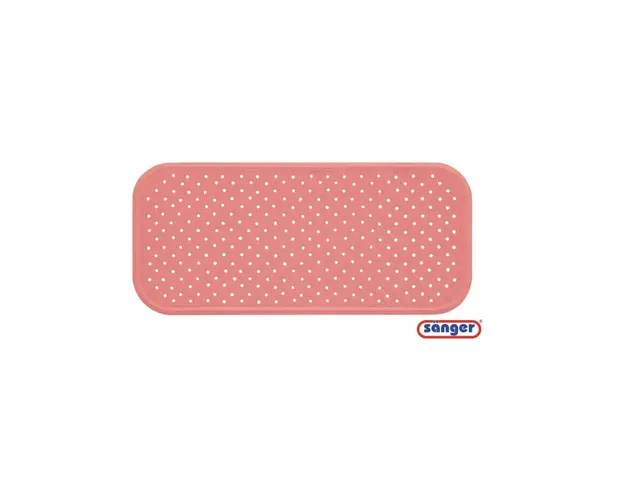 Covoras antiderapant cu ventuze pentru cada 76x34 cm roz
