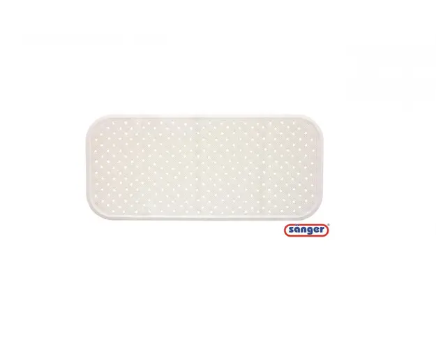 Covoras antiderapant de cada cu ventuze 76x34 cm alb