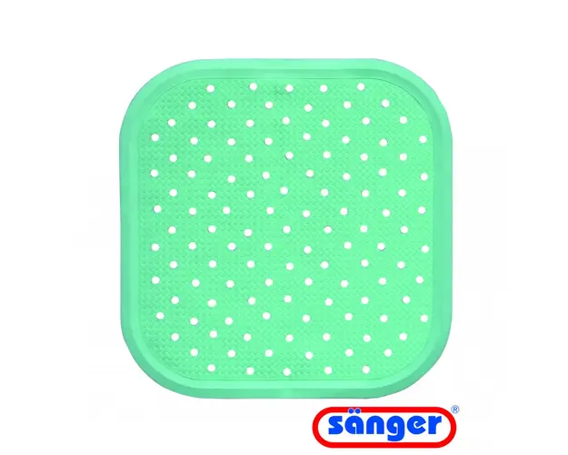 Covoras antiderapant de dus cu ventuze pentru fixare 56x56 cm verde menta