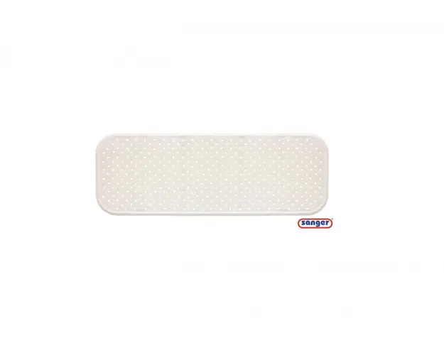 Covoras cada din cauciuc natural antiderapant 96x34 cm alb