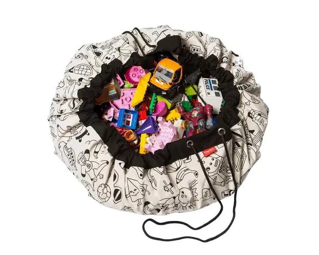 Covoras de joaca si saculet de jucarii 2in1 Toys Coloreaza-ma