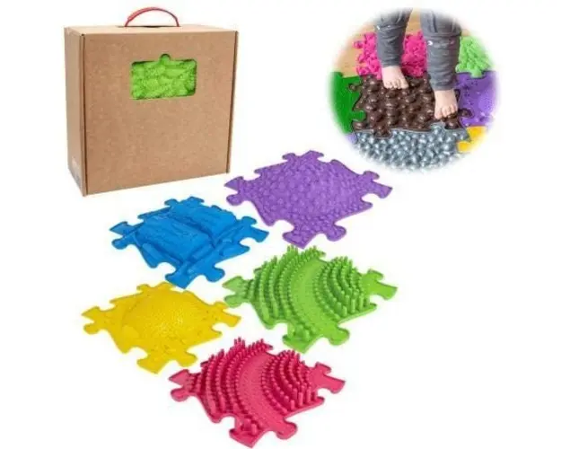 Covoras ortopedic senzorial puzzle set mediu A Muffik