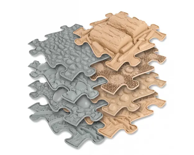 Covoras ortopedic senzorial puzzle set natura