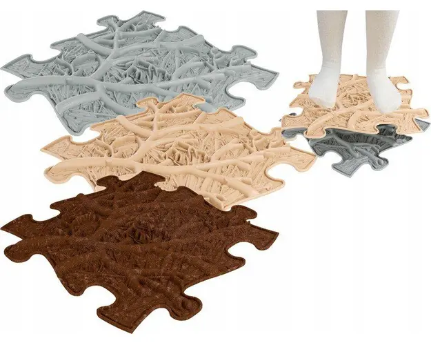 Covoras ortopedic senzorial puzzle set Roots