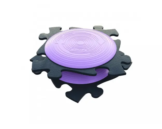 Covoras ortopedic senzorial puzzle set Rotana gri-lila