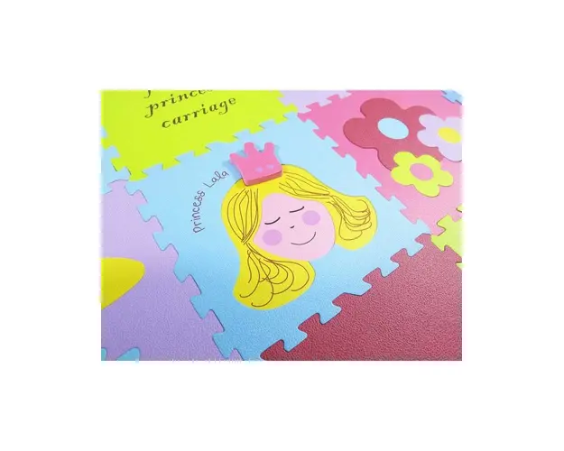 Covoras puzzle Babygreat Printesa din taramul fermecat 92x92 cm 13mm GB-MPS129