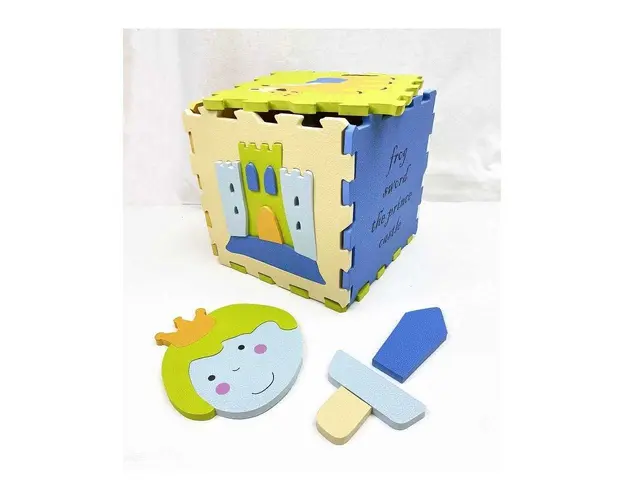 Covoras Puzzle Babygreat Printul din taramul fermecat 92x92 cm 13mm GB-MP129