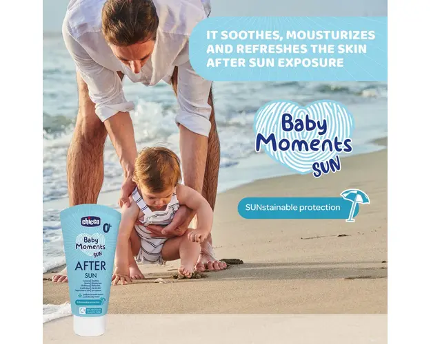 Crema protectie dupa plaja Chicco Baby Moments 150ml 0 luni+