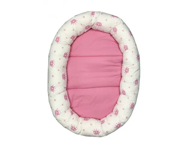 Cuib Baby Nest cu salteluta detasabila Coronite roz