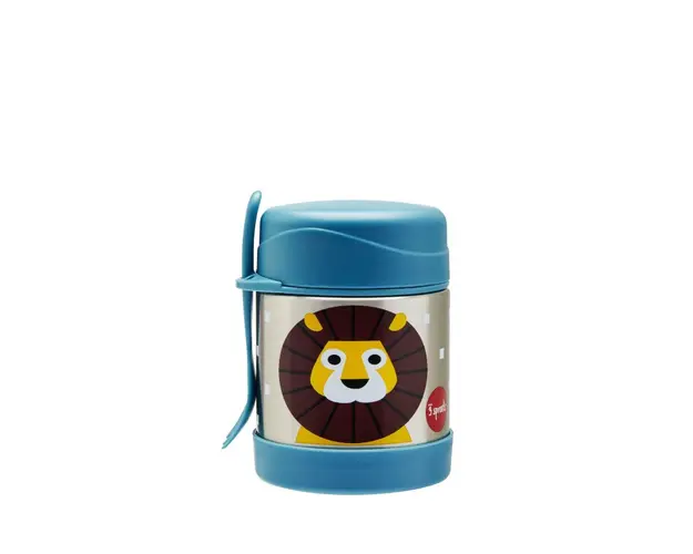 Cutie alimentara din inox cu lingura-furculita Leu 3 Sprouts
