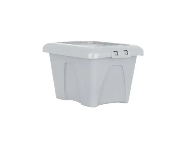 Cutie depozitare cu capac Upcycled 14 litri gri