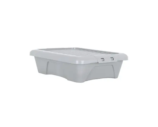 Cutie depozitare cu capac Upcycled 22 litri gri
