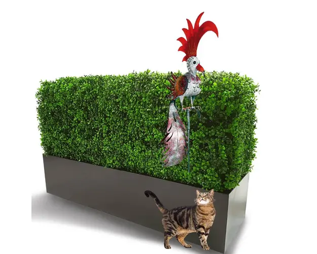 Decoratiune metalica gradina Pasare exotica cu tija 168 cm