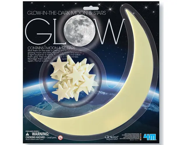 Decoratiuni de perete fosforescente luna si stele