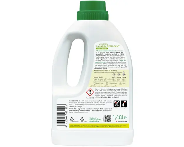 Detergent bio Planet Pure pentru rufe alpine freshness 1.48 litri