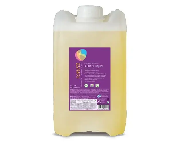 Detergent ecologic lichid pentru rufe albe si colorate Lavanda 10L Sonett
