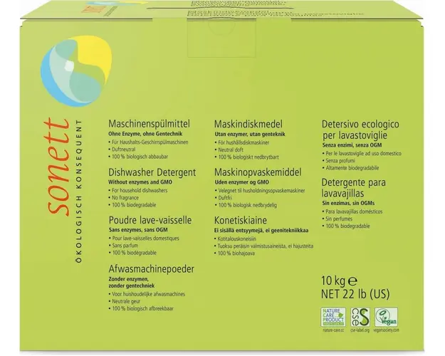 Detergent ecologic praf pentru masina de spalat vase 10 kg Sonett