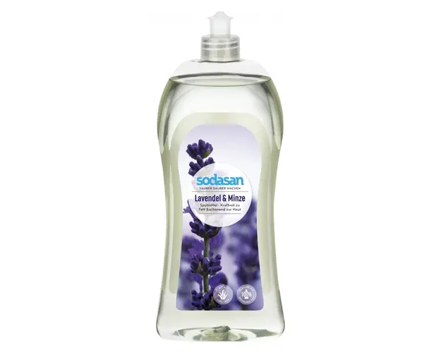 Detergent vase lichid Sodasan bio lavanda si menta 1L