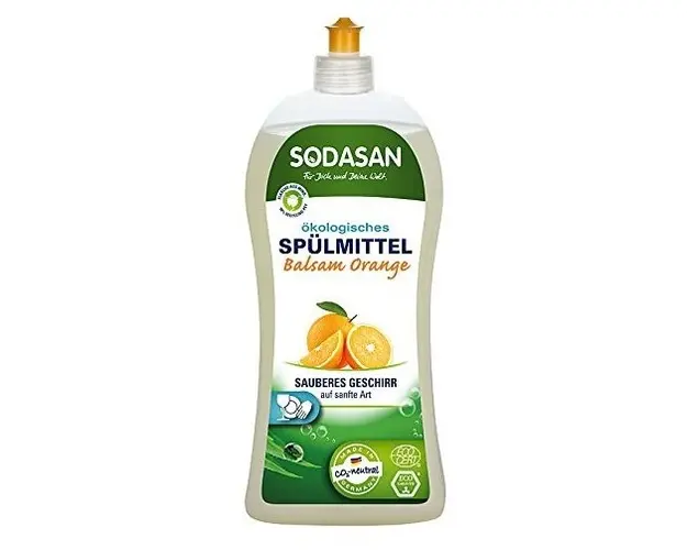 Detergent vase lichid cu balsam bio portocala 1L Sodasan