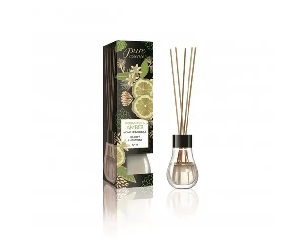 Difuzor cu betisoare parfumate Pure Essence, Ambra si bergamota, Revers, 25 ml