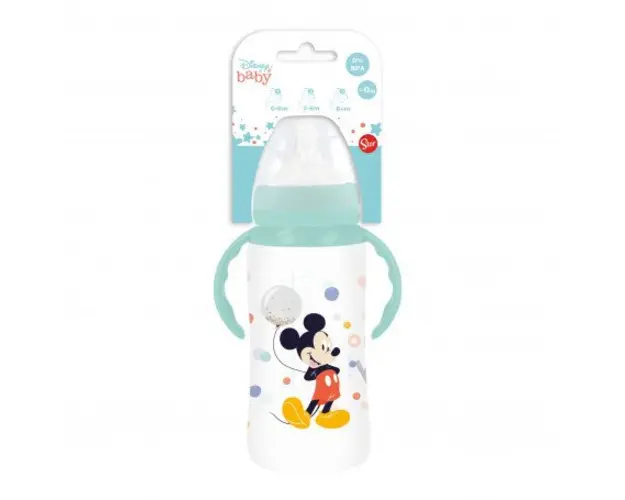 Biberon anticolici cu debit variabil si manere 360ml Disney Mickey Mouse