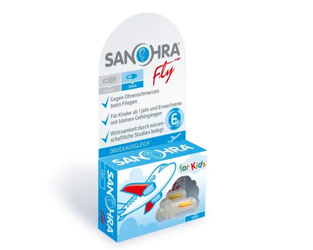 Dopuri pentru protectia urechilor la copii Sanohra pe timpul zborului cu avionul 1 an + transparente