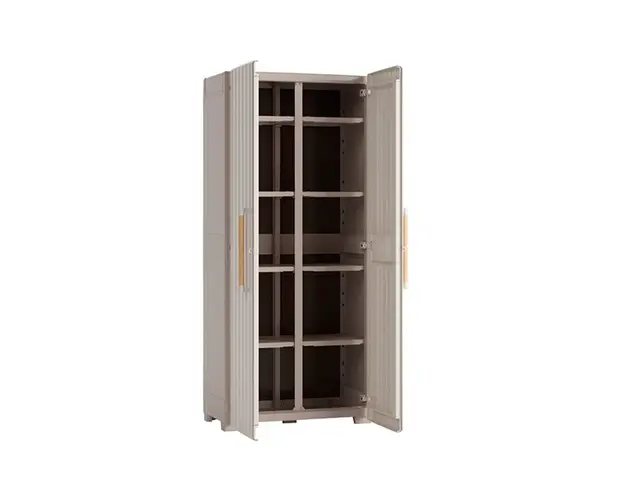 Dulap inalt pentru exterior Keter Groove cu 8 polite inaltime 180 cm Bej