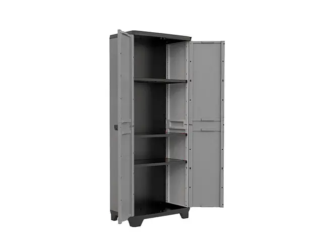Dulap inalt pentru exterior Keter Stilo cu 3 polite inaltime 173 cm gri