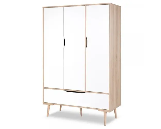Dulap Klups Sofie natur-alb 3 segmente