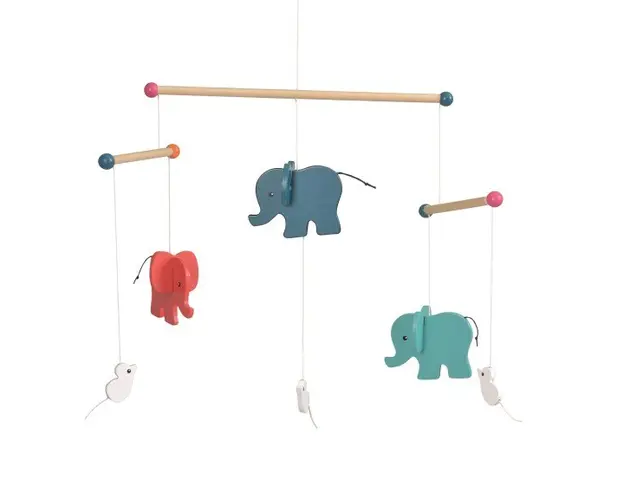 Elefanti decoratie mobil lemn Egmont