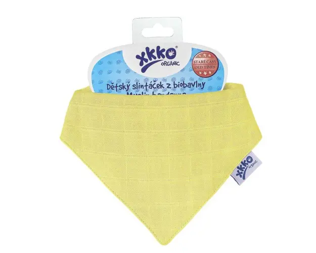 Esarfa din bumbac organic Wax Yellow XKKO